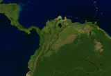 Der Norden Südamerikas ohne Wolken