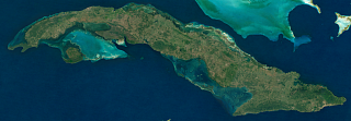 Landsat mosaic of Cuba