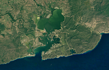 Landsat mosaic of Cuba sample: Guantanamo Bay