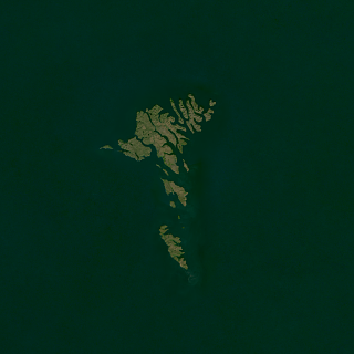 Landsat mosaic of the Faroe Islands