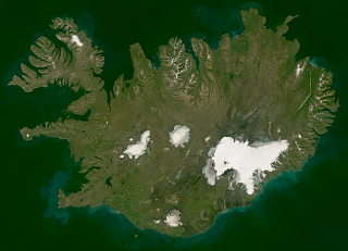 Landsat mosaic of Iceland