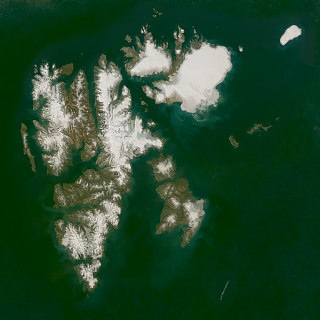 Sentinel-2 mosaic of Svalbard