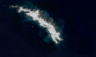 Sentinel-2 mosaic of South Georgia