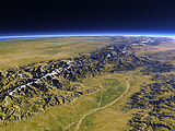 The Atlas Mountains in winter