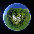 Fisheye view of the Sierra Nevada de Santa Marta