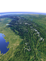 The Alps from east as portrait view